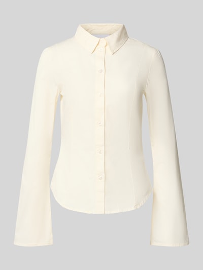 Review Hemdbluse mit Knopfleiste Weiss 2