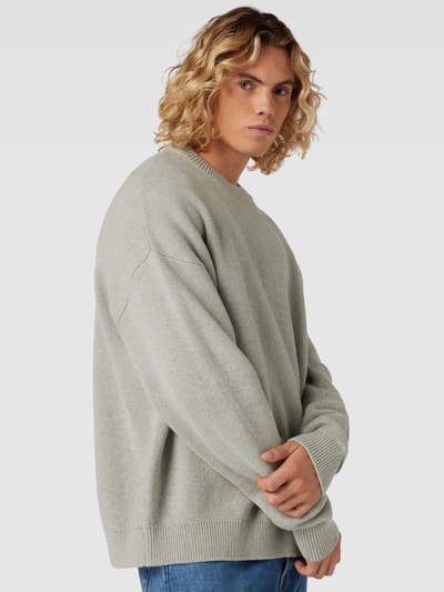 Jack & Jones Strickpullover in Melange-Optik mit überschnittenen Schultern Hellgrau Melange 3