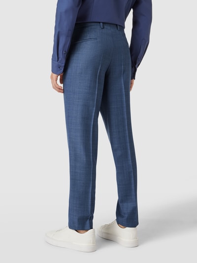 BOSS Slim fit pantalon met all-over motief, model 'Genius' Blauw - 5