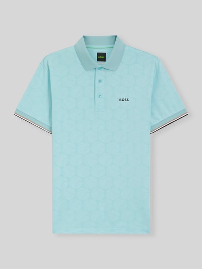 BOSS Green koszulka polo o kroju slim fit z wytłoczeniem emotikon piłki tenisowej model 'PL_TOC GAME1' Morski 2