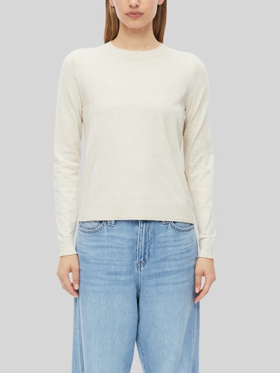 s.Oliver RED LABEL Slim fit pullover van viscosemix Offwhite - 4