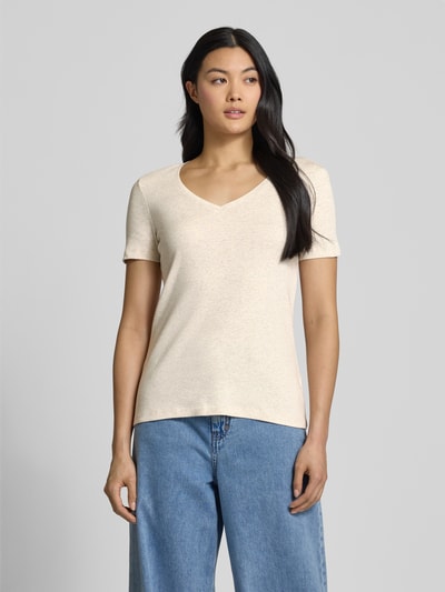 Christian Berg Woman T-shirt met V-hals Beige gemêleerd - 4