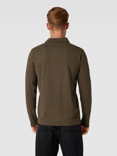 camel active Poloshirt im langärmeligen Design Khaki 5