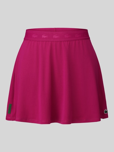 Lacoste Sport Rozkloszowana sportowa spódnica z detal z logo Mocnoróżowy 2