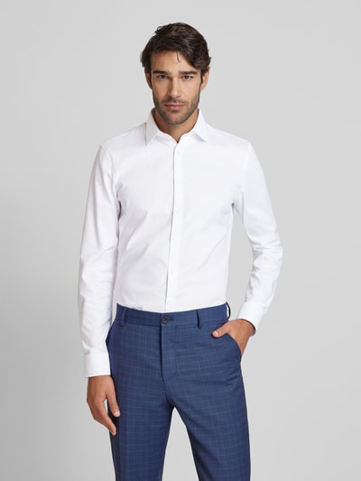 OLYMP No. Six Super slim fit zakelijk overhemd met kentkraag Wit - 4