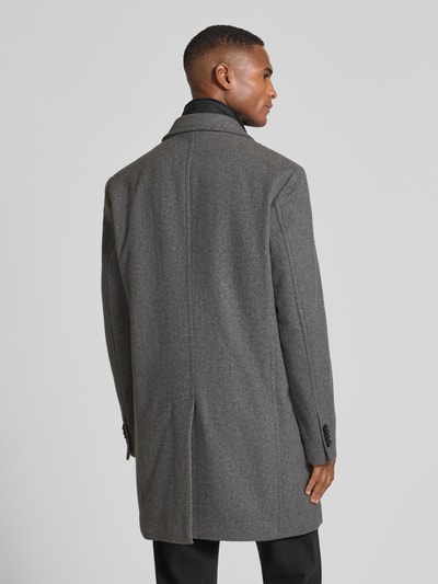 HECHTER PARIS Lange jas van wolmix Grafiet - 5