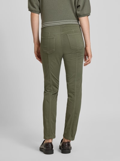 Luisa Cerano Hose mit Eingrifftaschen und elastischem Bund Khaki 5