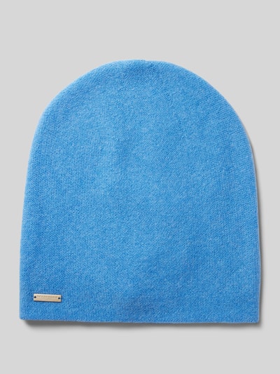 Seeberger Czapka beanie z detalem z logo Niebieski 1