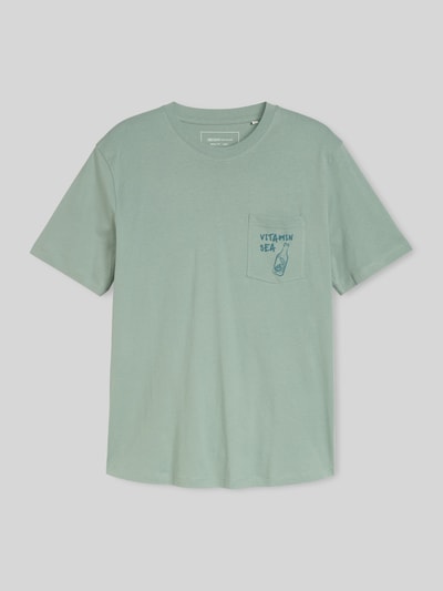 Tom Tailor Denim Regular Fit T-Shirt aus reiner Baumwolle Hellgruen 2