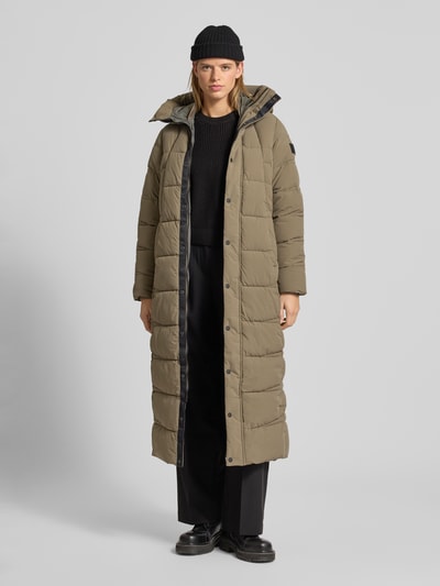 G-Star Raw Płaszcz pikowany z listwą guzikową i wpuszczanymi kieszeniami model ‘Whistler’ Szarobrązowy 1