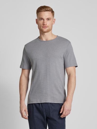 s.Oliver RED LABEL T-shirt met structuurmotief Antraciet - 4