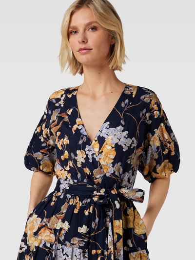 Lauren Ralph Lauren Midikleid mit Bindegürtel Modell 'BADELIZ' Marine 3