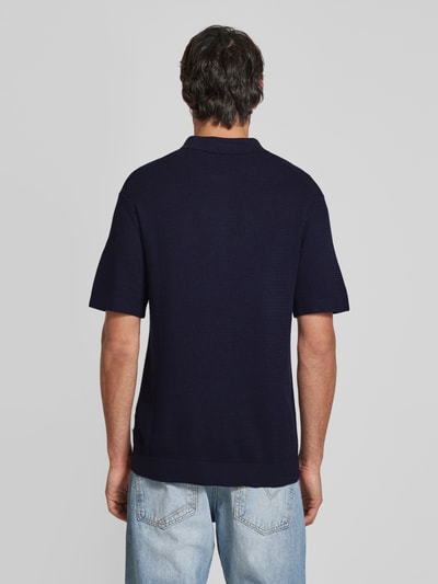 Jack & Jones Premium Regular Fit Poloshirt mit Strukturmuster Modell 'COOPER' Dunkelblau 5