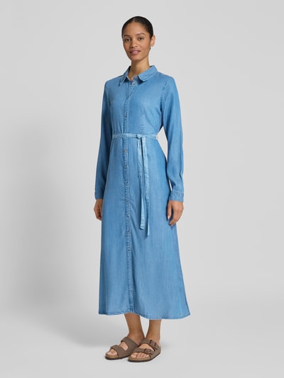 mbyM Sukienka jeansowa z wiązanym paskiem model ‘Sicca’ Jeansowy niebieski 1