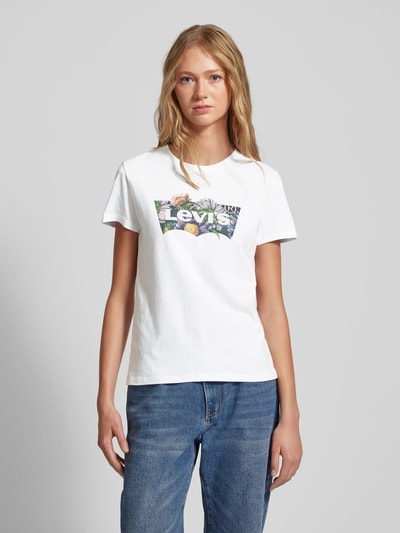 Levi's® T-Shirt mit Label-Print Modell 'THE PERFECT TEE' Weiss 4