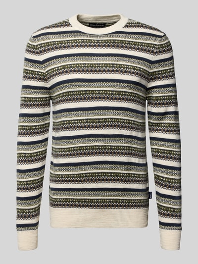 Barbour Loose fit gebreide pullover van puur katoen Offwhite - 1