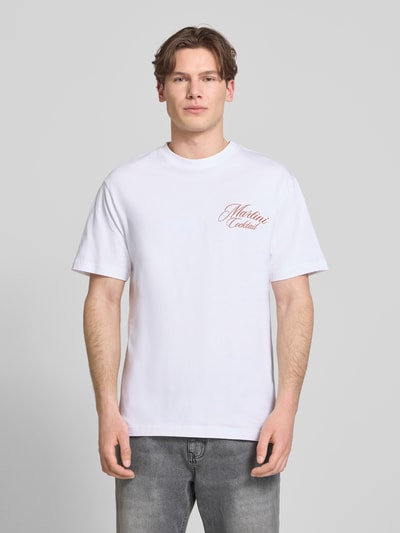 ONLY & SONS Regular Fit T-Shirt aus reiner Baumwolle Modell 'FRED' Weiss 4