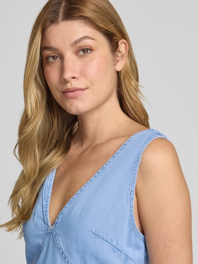 Mango Jeanskleid mit V-Ausschnitt Modell 'SIROS' Jeansblau 3