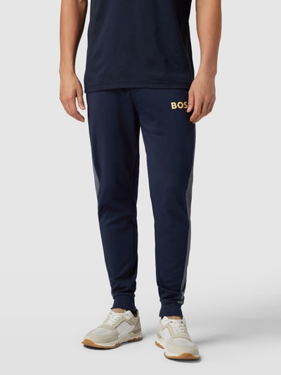 BOSS Sweatpants mit Logo-Print und elastischem Bund Dunkelblau 4