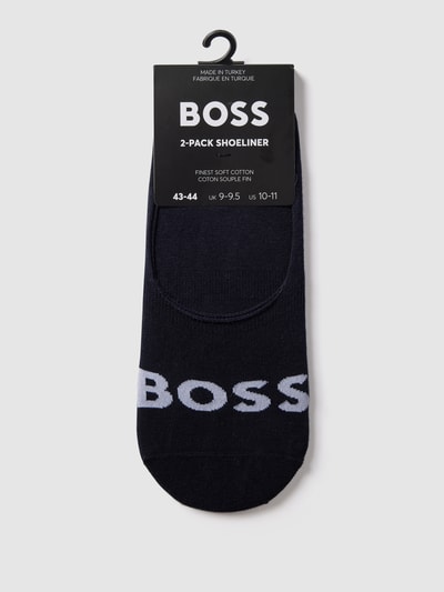 BOSS Füßlinge mit Label-Print im 2er-Pack Dunkelblau 3