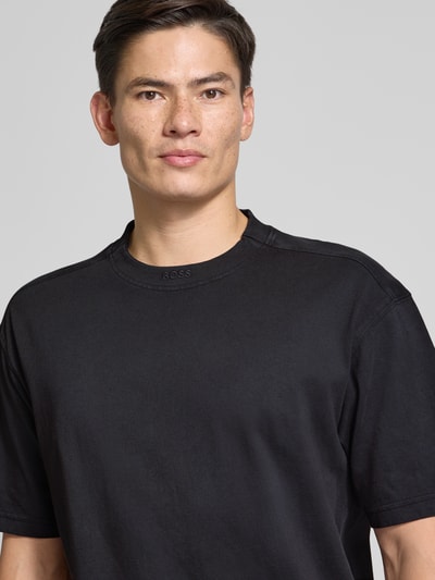 BOSS Orange Comfort fit T-shirt van puur katoen Zwart - 3
