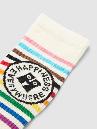 Happy Socks Sokken met statementprint, model 'Pride Happiness Everywhere' Offwhite - 2