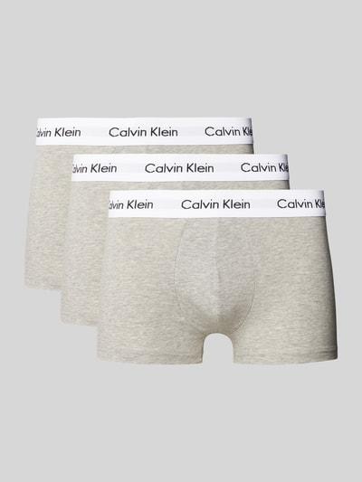 Calvin Klein Underwear Trunks aus Viskose mit Label-Bund im 3er-Pack Hellgrau 1