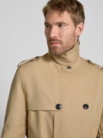 HUGO Regular Fit Trenchcoat aus Baumwoll-Mix Modell 'Maluks2631' Beige 3
