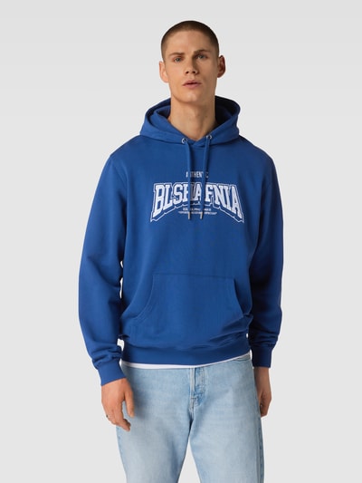 BLS HAFNIA Hoodie met labelstitching, model 'College 2' Koningsblauw - 4