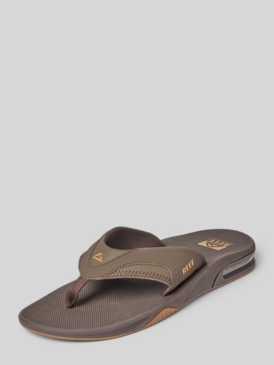 REEF Teenslippers met labeldetails, model 'FANNING' Donkerbruin - 1