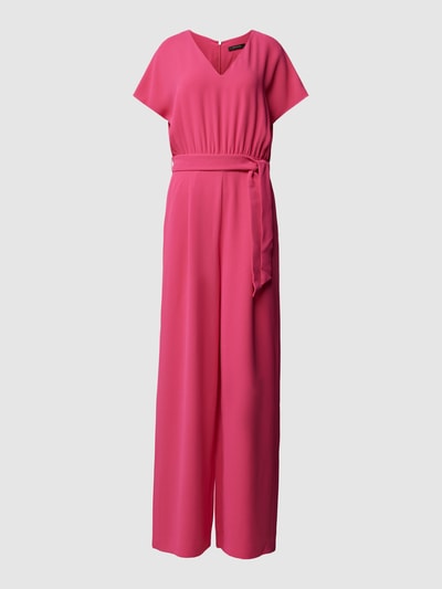 comma Jumpsuit mit Bindegürtel Pink 2