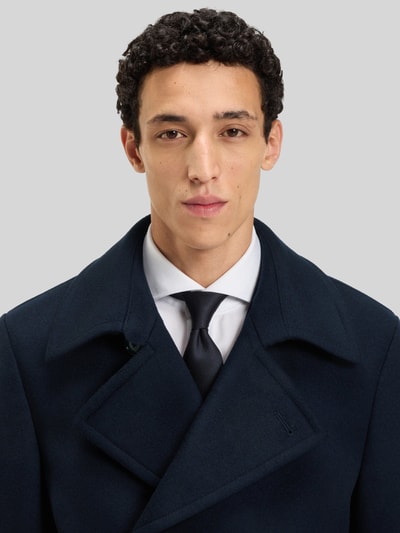 BOSS Slim Fit Trenchcoat aus Woll-Kaschmir-Mix Modell 'HYDE' Marine 3
