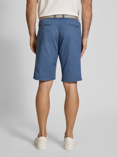 Christian Berg Men Regular fit bermuda met riem Oceaanblauw - 5