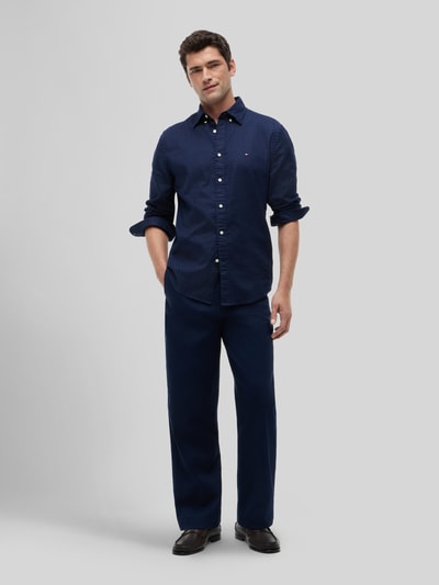 Tommy Hilfiger Regular Fit Freizeithemd aus reiner Baumwolle Marine 1