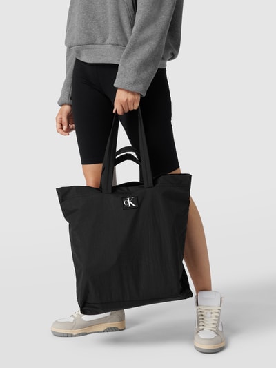 Calvin Klein Jeans Torba tote z naszywką z logo Czarny 1