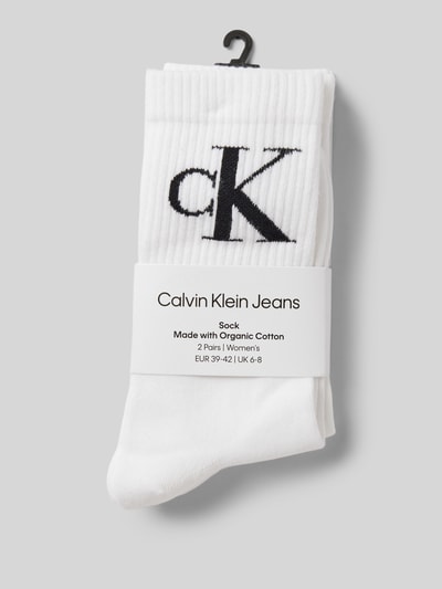 Calvin Klein Jeans Socken mit elastischem Rippenbündchen im 2er-Pack Weiss 3