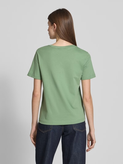 Gant Regular fit T-shirt van puur katoen met logopatch Mintgroen - 5