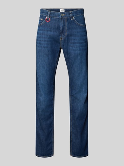 Produktfoto, Modern Fit Jeans met steekzakken model 'Mitch' van JOOP! Jeans, blauw katoenmix met stretch, labeldetail, bandwijdte 44 cm, binnenbeenlengte 80 cm