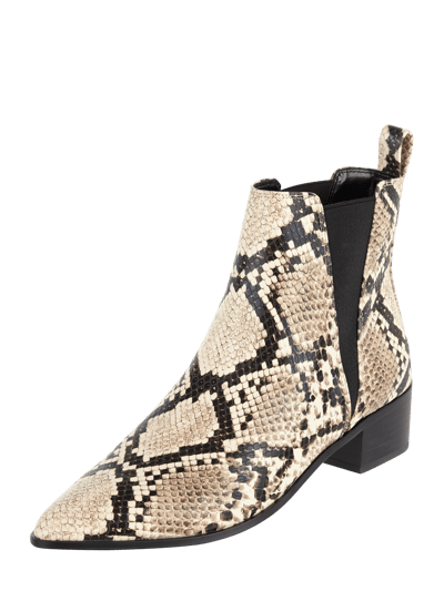 Buffalo Chelsea Boots in Snake-Optik Beige 1