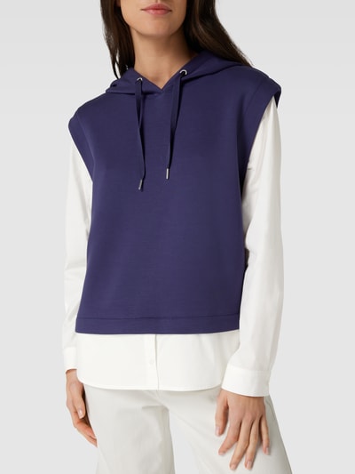 Tom Tailor Hoodie met contrastbeleg Marineblauw - 3