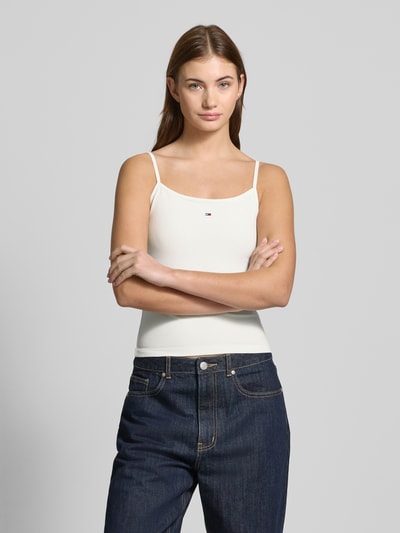 Tommy Jeans Tanktop van puur katoen Ecru - 4