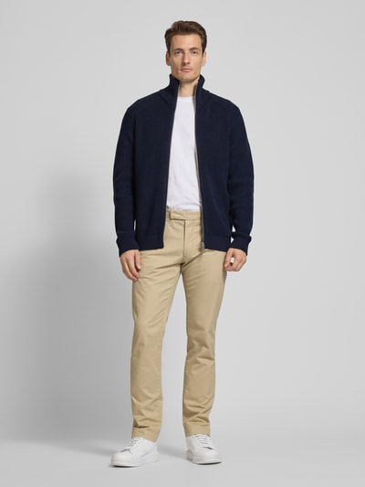 Tom Tailor Regular Fit Strickjacke mit Baumwolle Marine 1