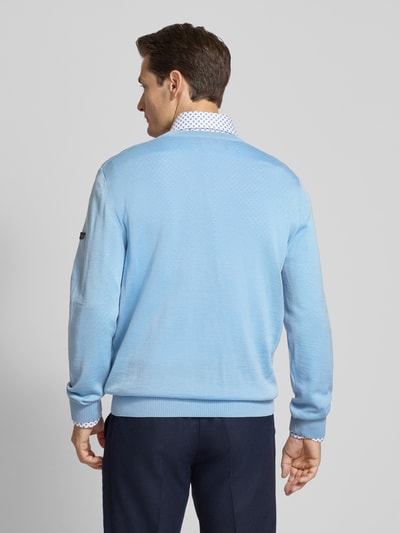 MAERZ Muenchen Strickpullover mit V-Ausschnitt Hellblau 5