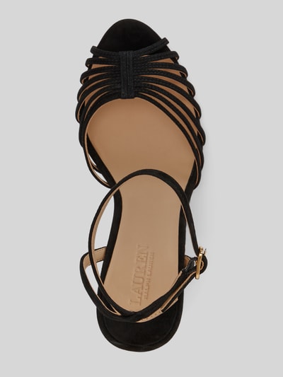 Lauren Ralph Lauren Sandaletten aus echtem Veloursleder Modell 'MCKAYLA' Black 3