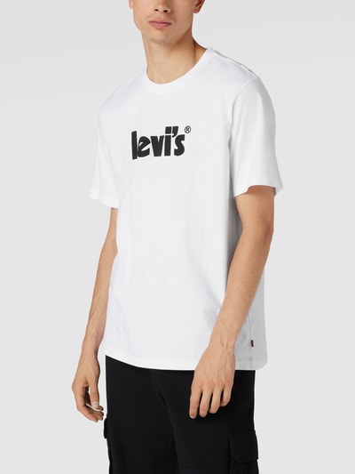 Levi's® Relaxed Fit T-Shirt mit Label-Print Weiss 4