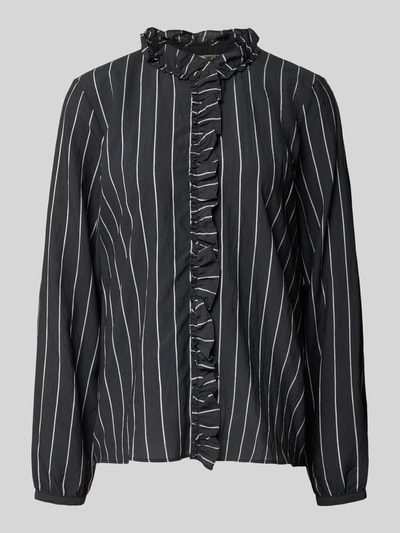 MOS MOSH Bluse aus Viskose-Mix mit Rüschen Modell 'Billy' Dunkelgrau 2