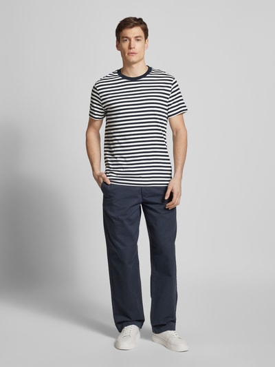 Marc O'Polo Regular Fit T-Shirt aus reiner Baumwolle mit Streifenmuster Marine 1