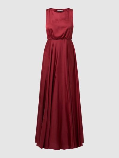 Christian Berg Cocktail Abendkleid aus Satin  Dunkelrot 2