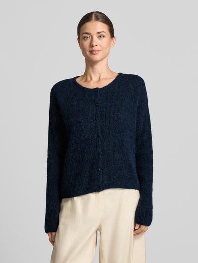 MOS MOSH Strickjacke aus Alpaka mit Knopfdetail Marine 4
