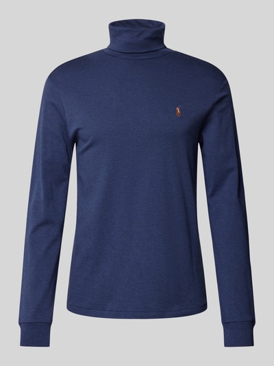 Polo Ralph Lauren Longsleeve mit Rollkragen und Label-Stitching Dunkelblau 2